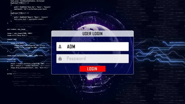 UNAUTHORIZED ACCESS and Earth Connections Network, Animation, Background, Loop, 4k
