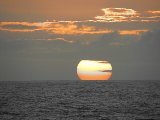 Atardecer oceano pacifico 