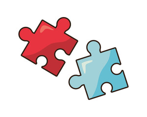 Fototapeta premium puzzle game pieces