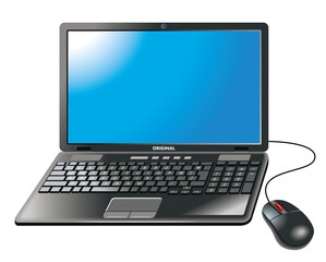  ノートパソコンの3Dイラスト