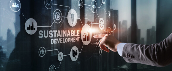 SDGs. Sustainable development goals. Environmental technology concept