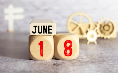 June 18 Calendar. Part of a set, business concept