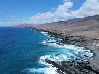 Fototapeta na wymiar Costa norte de la isla de Fuerteventura, Islas Canarias