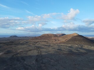 Zona Volcánica en el norte de Fuerteventura, Islas Canarias