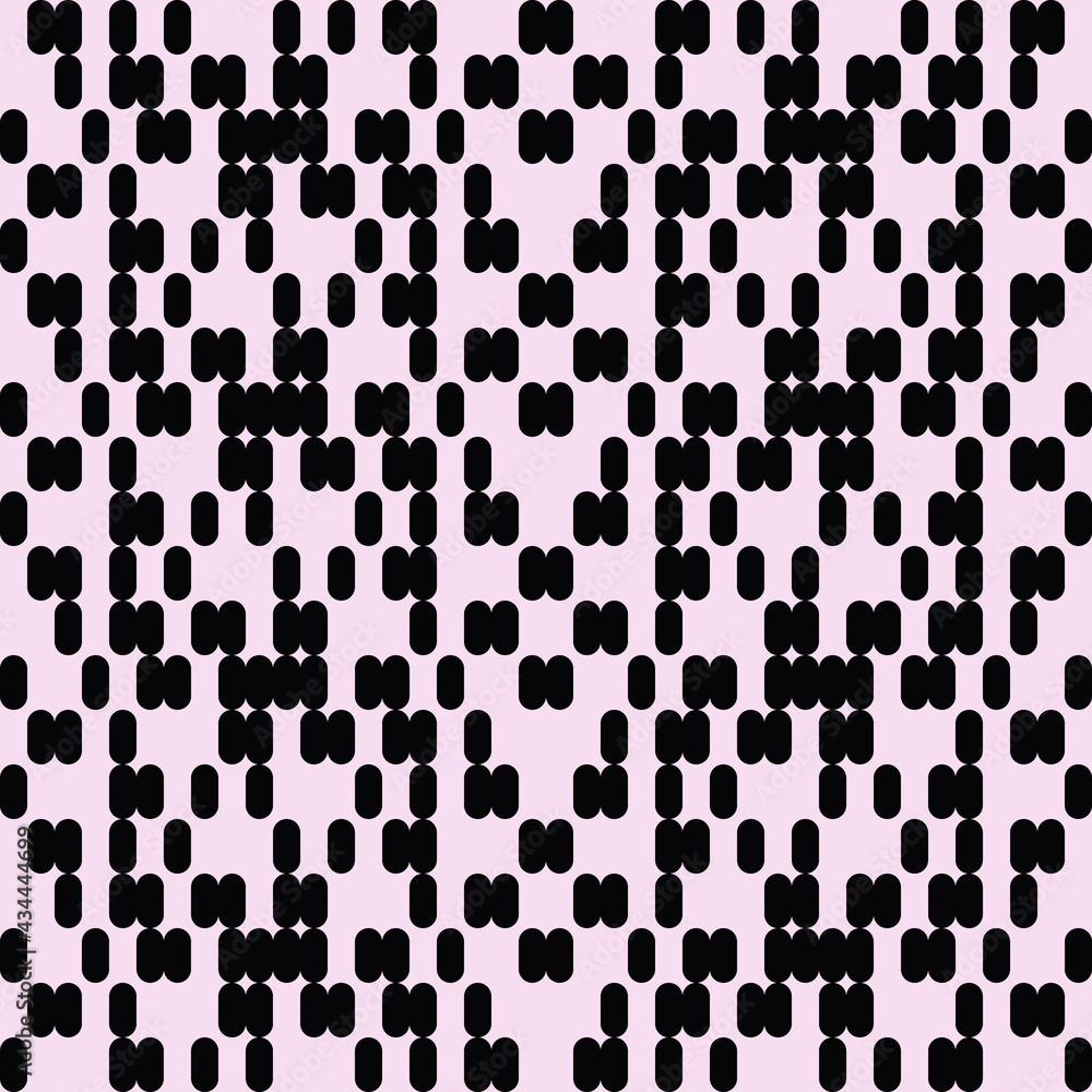 Poster mosaic black shapes in random arrangement.