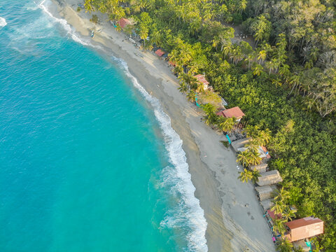 aerial views of Tayrona Park, Sierra nevada de Santa Marta, Colombia