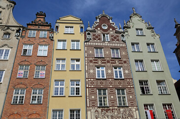 Fototapeta premium Colorful Tenement houses - Gdansk, Poland
