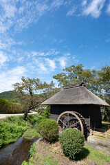 忍野八海の水車小屋