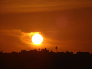 Puesta de sol en el Caribe.