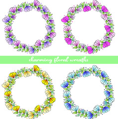Charming floral wreaths