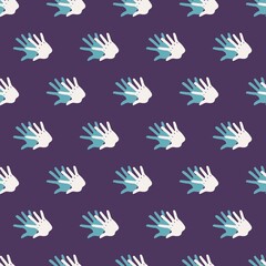 Seamless Pattern with High Five Hands Vector Graphic Silhouette