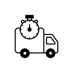 Timely Delivery vector Solid icon style illustration. EPS 10 File