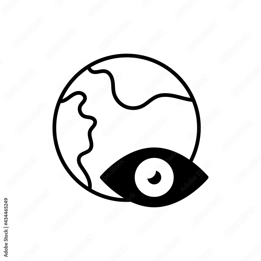 Poster tracking vector solid icon style illustration. eps 10 file