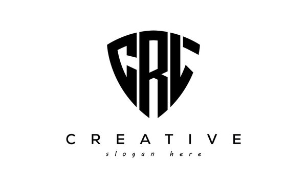 CRL letter creative logo with shield	