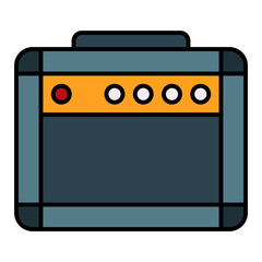 amplifier using soft color and filled line style