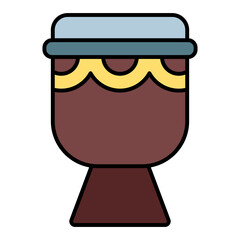 djembe using soft color and filled line style