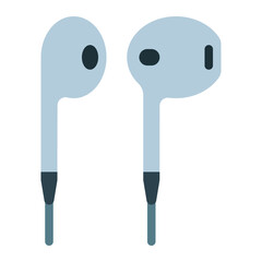 earpods using soft color and flat style