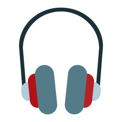 headphone using soft color and flat style