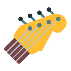 head guitar using soft color and flat style