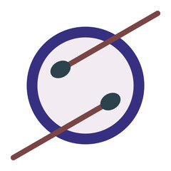 snare using soft color and flat style