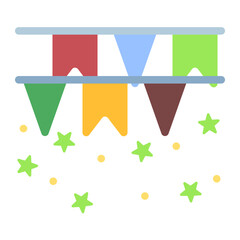 flags using soft color and flat style