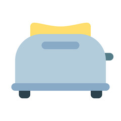 toaster bread using soft color and flat style