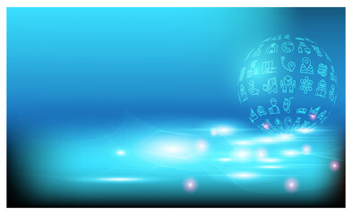 Smart Logistics background with global logistics Warehouse Logistics, Sea Freight Logistics partnership. For website and mobile website. .Easy to edit and customize. Vector illustration