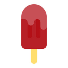 sweet fruit ice pop in summer using soft color and flat style