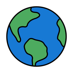 condition in earth using soft color and filled line style