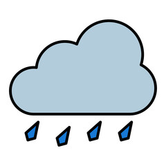 cloud ice hail weather using soft color and filled line style