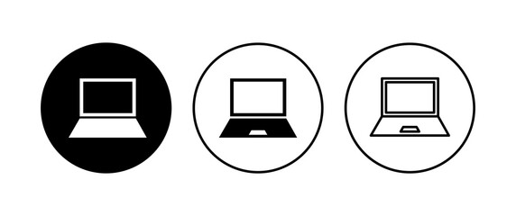 Laptop icon set. computer icon vector