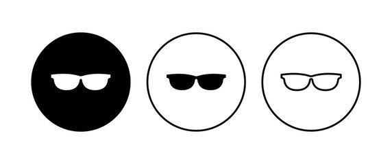 Glasses icon set. Glasses vector icon