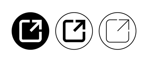 External link icon set. link icon vector. hyperlink symbol
