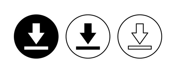 Download icon set. Download vector icon
