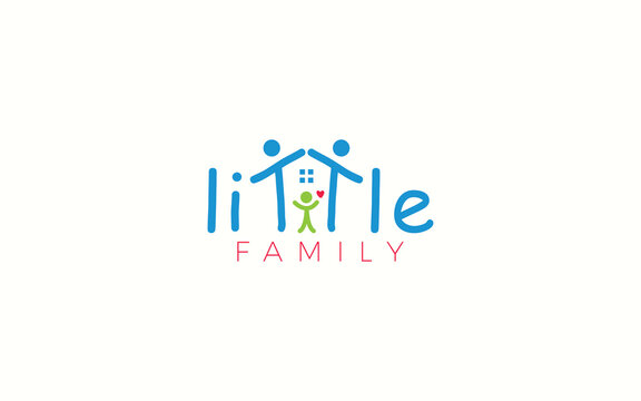 Word mark logo formed symbol little family on letter T