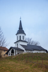 Fototapeta na wymiar Romania, Greek Catholic Church from Milaş, Bistriţa-Năsăud “Ascension of the Lord” church ,2021