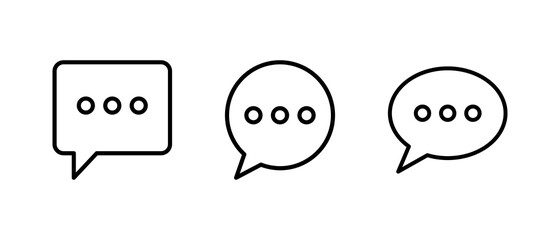 Chat icon set, speech bubble icon vector 