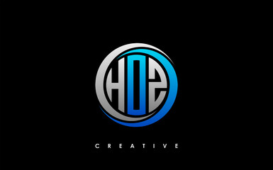 HOZ Letter Initial Logo Design Template Vector Illustration