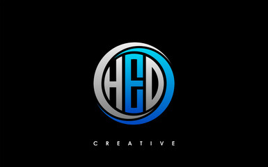 HED Letter Initial Logo Design Template Vector Illustration