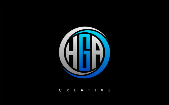 HGA Letter Initial Logo Design Template Vector Illustration