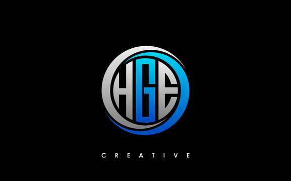 HGE Letter Initial Logo Design Template Vector Illustration