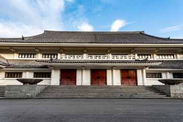 Fototapeta premium Historic building, the former site of the Shenwu Temple of Japan in the Puppet Manchukuo, Changchun, China
