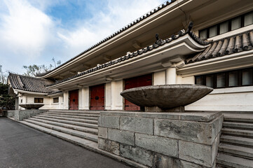Fototapeta premium Historic building, the former site of the Shenwu Temple of Japan in the Puppet Manchukuo, Changchun, China