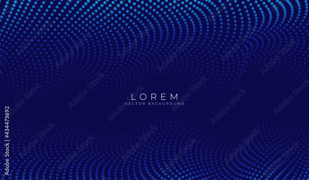 Poster Vector background with color abstract wave dots