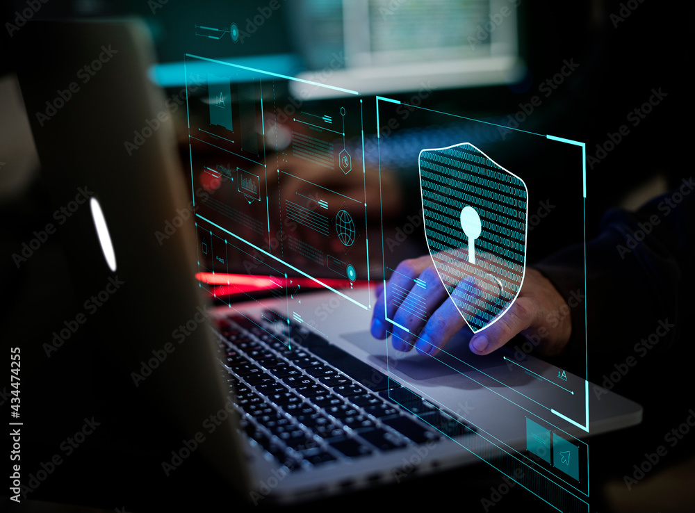 Aufkleber digital crime by an anonymous hacker