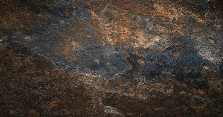 Fototapeten Erz Granit Stein Textur. Echte Steinstruktur. Steinstruktur auf braunem Marmorton © htpix