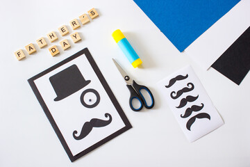 Postcard gift for Father's Day holiday. A gift with your own hands.