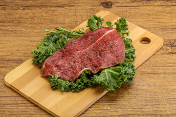 Raw beef steak for grill