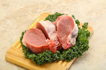 Fresh raw pork tenderloin for roast