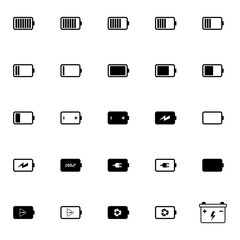Fototapeta na wymiar battery icon set vector sign symbol